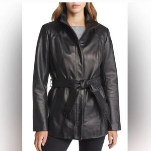 NWOT Cole Haan Lambskin Leather Jacket